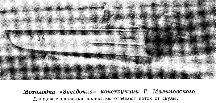 Мотолодка «Звездочка» конструкции Г. Малиновского
