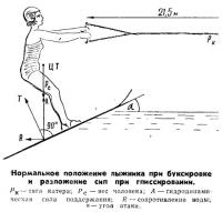 Нормальное положение лыжника