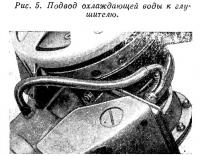 Рис. 5. Подвод охлаждающей воды к глушителю