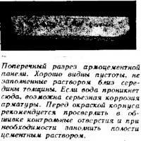 Поперечный разрез в амоцементной панели