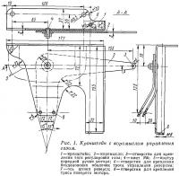 Рис. 1. Кронштейн с коромыслом управления газом