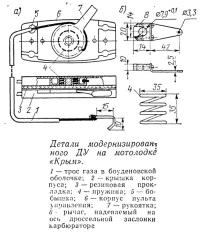 Детали модернизированного ДУ на мотолодке «Крым»