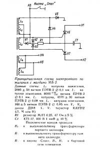 Принципиальная схема электронного зажигания с магдино МБ-2