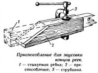 Приспособление для заусовки концов реек