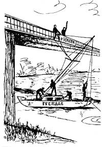 Снятие мачты для прохода под мостом