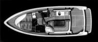 План палубы катера "Aquador-32C"