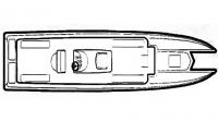 Схема катера «Кобра», вид сверху