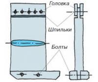 Соединение частей тяжелого шверта