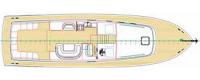 План палубы яхты "Lagoon 52 HTC"