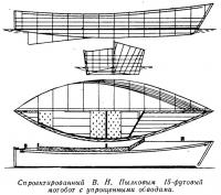 15-футовый мотобот с упрощенными обводами