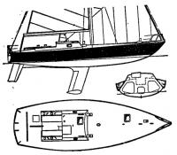Боковой вид, план и сечение корпуса «Пан Дюика V»