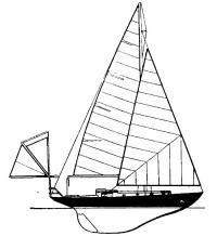 Боковой вид яхты «Джипси Мот III» Ф. Чичестера