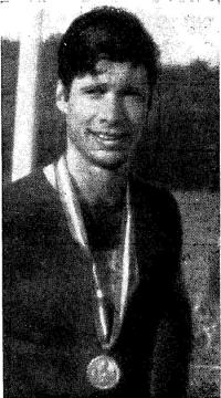 Чемпион Европы по воднолыжному многоборью Ж. Парпет (Франция)