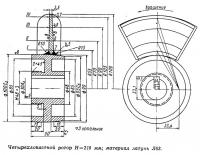 Четырехлопастной ротор Н=210 мм