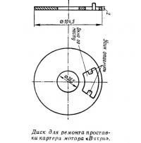 Диск для ремонта проставки картера мотора «Вихрь»