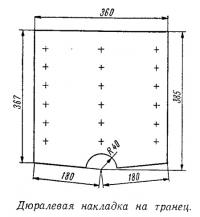 Дюралевая накладка на транец