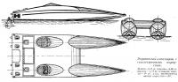 Экраноплан-катамаран с симметричными корпусами