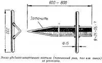 Эскиз удобного швартовного костыля из угольника