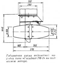 Габаритная схема водометной насадки «Гасаджет 7Ф-1»