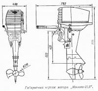 Габаритный чертеж мотора