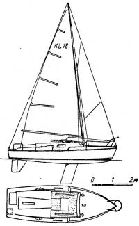 «KL» — килевая каютная яхта с рулем на плавнике