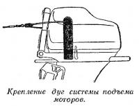 Крепление дуг системы подъема моторов