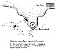 Место посадки яхты «Резвый»