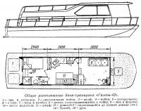 Общее расположение дачи-тримарана «Галеон-42»
