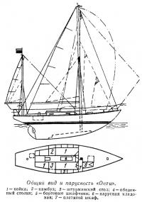 Общий вид и парусность «Опти»