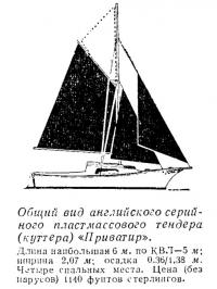 Общий вид пластмассового тендера (куттера) «Приватир»