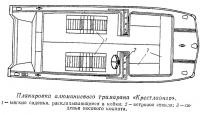 Планировка алюминиевого тримарана «Крестлайнер»