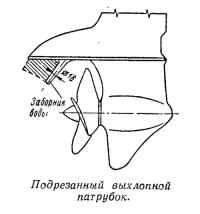 Подрезанный выхлопной патрубок