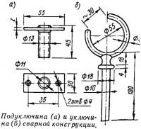 Подуключина и уключина сварной конструкции