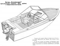 Прогулочный вариант (без рубки) с подвесным мотором