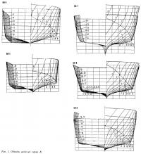 Рис. 1. Обводы моделей серии А