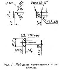 Рис. 1. Подушка прерывателя и заклепка