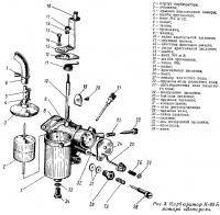 Рис. 3. Карбюратор К-33 Б мотора «Ветерок»