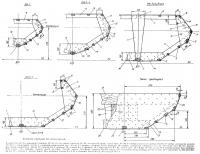 Сечения корпуса по шпангоутам