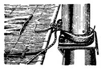 Шарнирное крепление мачты на балке