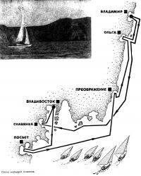 Схема маршрута плавания