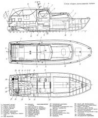 Схема общего расположения катера