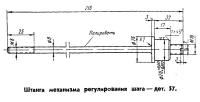 Штанга механизма регулирования шага