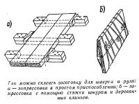 Так можно склеить заготовку для шверта и руля