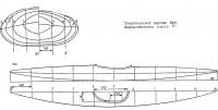 Теоретический чертеж байдарки-одиночки класса К1