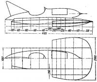 Теоретический чертеж глиссера Летучий Берлинец