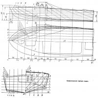 Теоретический чертеж лодки
