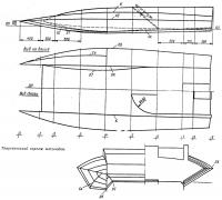 Теоретический чертеж мотолодки