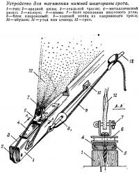 Устройство для натяжения нижней шкаторины грота