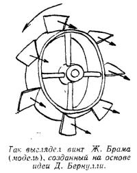 Винт Ж. Брама на основе идеи Д. Бернулли
