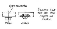 Замена болтов на дейдвуде на винты
